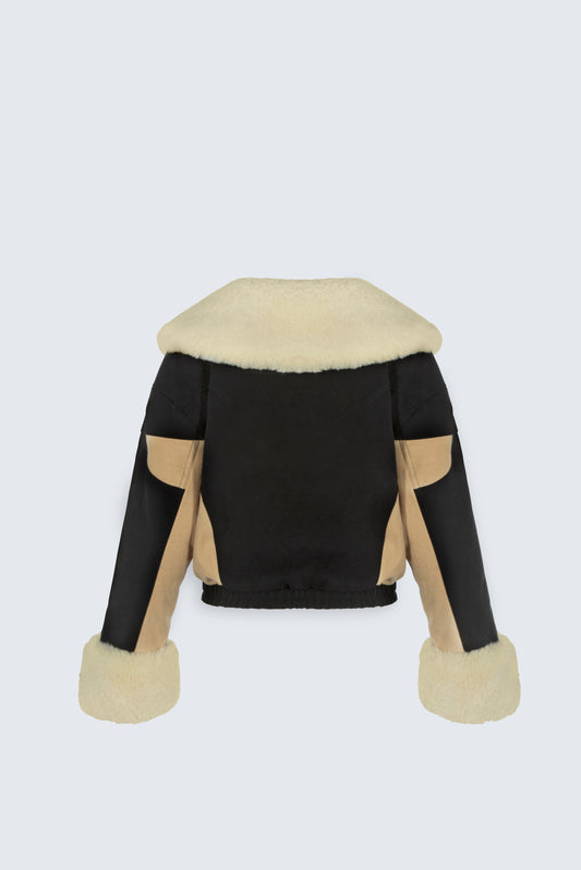 Black and Mustard Large Collar and Cuff