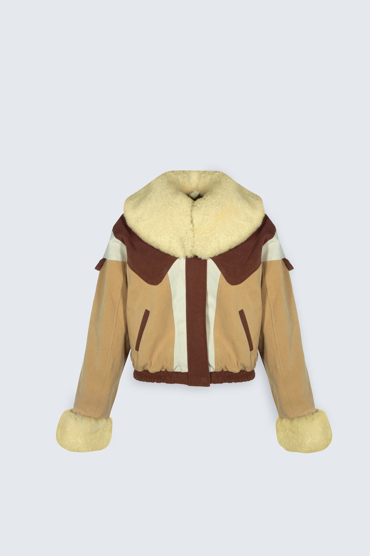 Natural, mustard, Black large Collar and Cuff