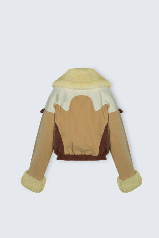 Natural, mustard, Black large Collar and Cuff