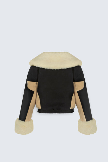 Black and Mustard Large Collar and Cuff