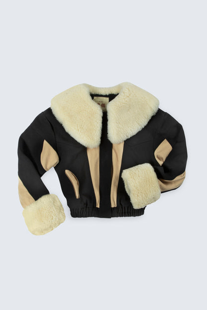 Black and Mustard Large Collar and Cuff