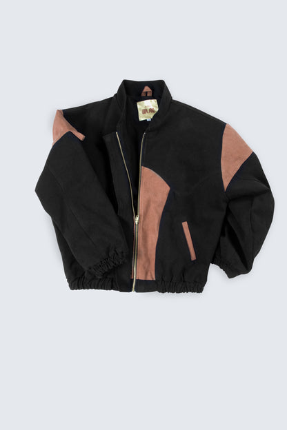 Black, Bark Mandarin Collar