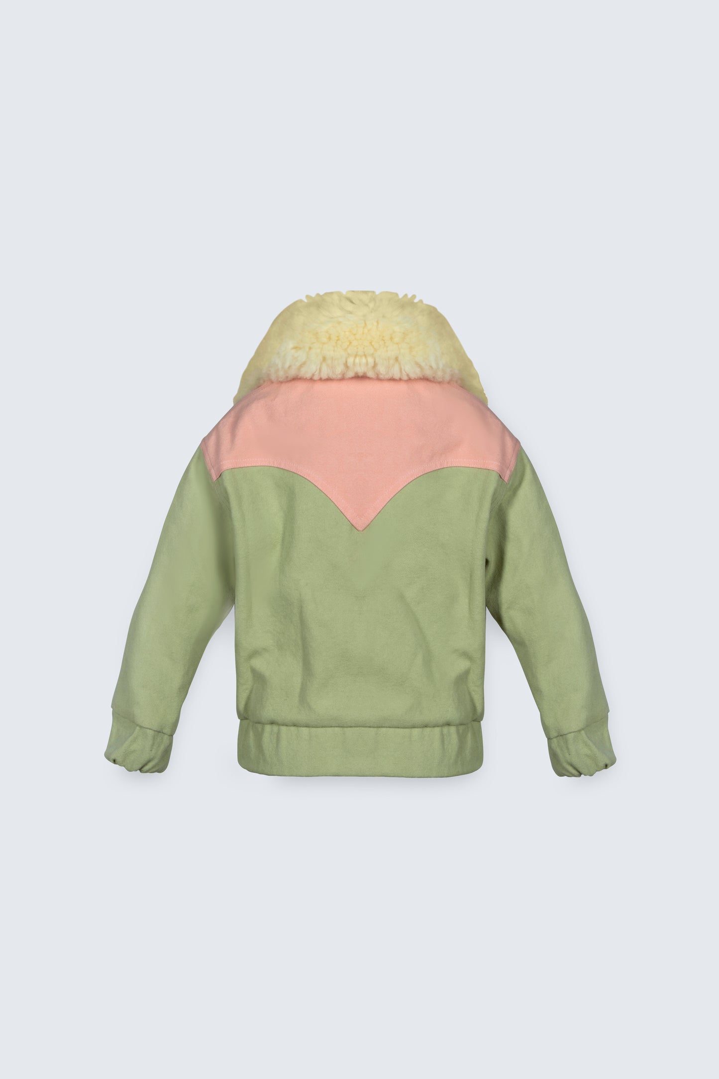 Baby Pink, Green Large Collar