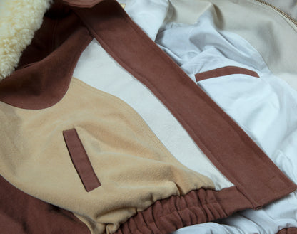 Natural, mustard, Black large Collar and Cuff